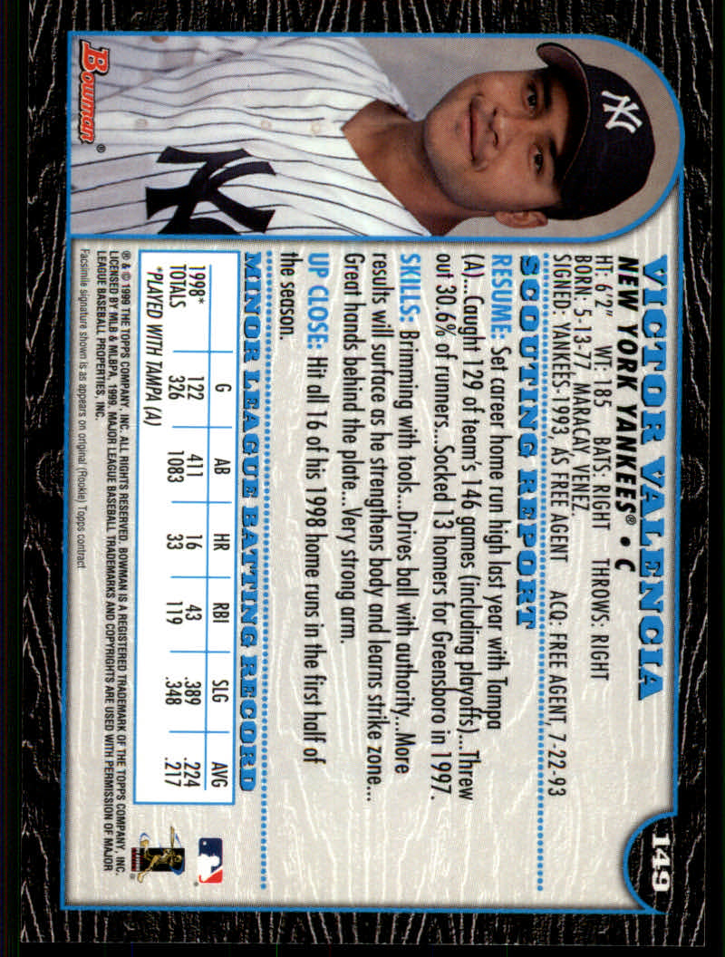 1999 Bowman Baseball "Main Set" Base Cards #1 to #220 - Picture 285 of 425