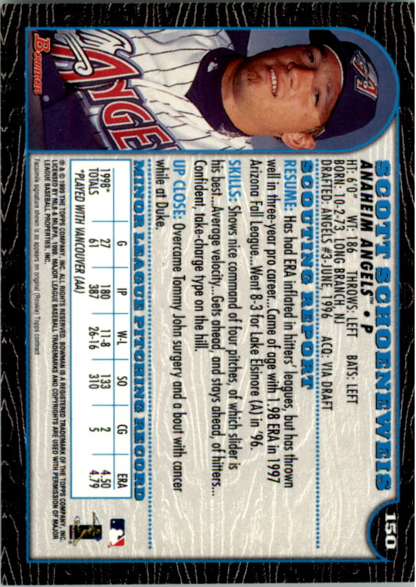 1999 Bowman Baseball Card Pick (Base) 1-253 - Bild 301 von 499