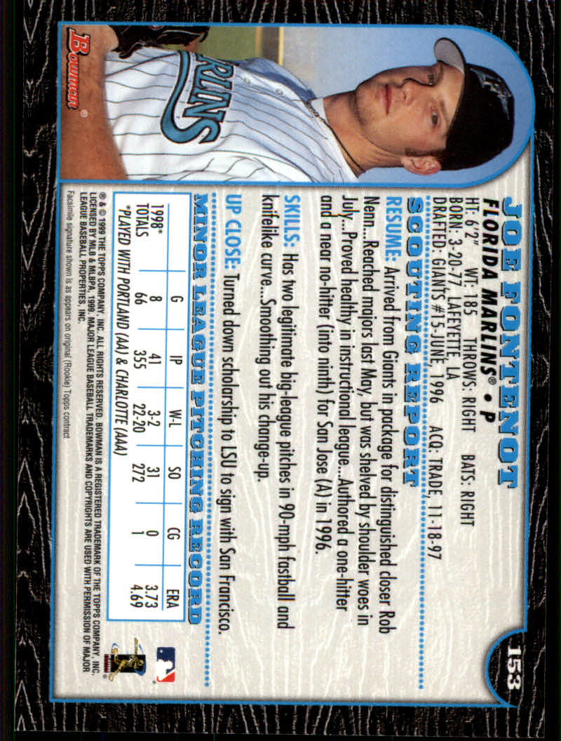 1999 Bowman Baseball "Main Set" Base Cards #1 to #220 - Picture 293 of 425