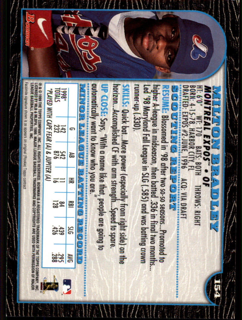 1999 Bowman Baseball "Main Set" Base Cards #1 to #220 - Picture 295 of 425