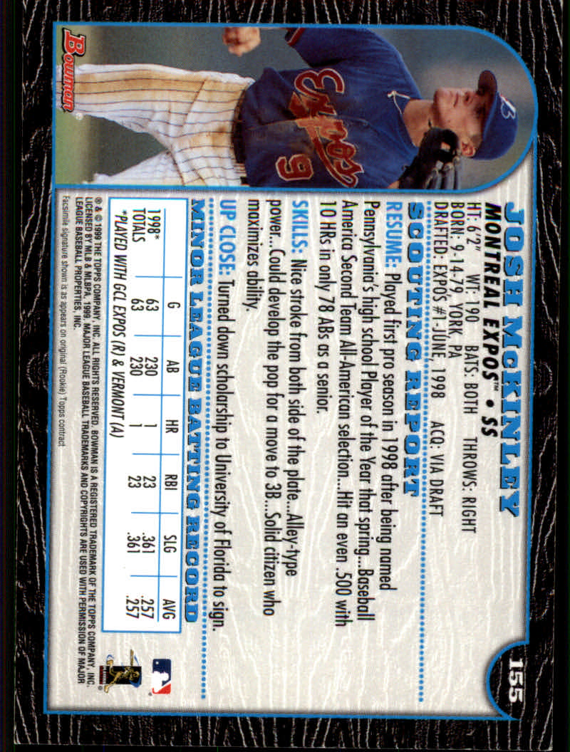 1999 Bowman Baseball "Main Set" Base Cards #1 to #220 - Picture 297 of 425