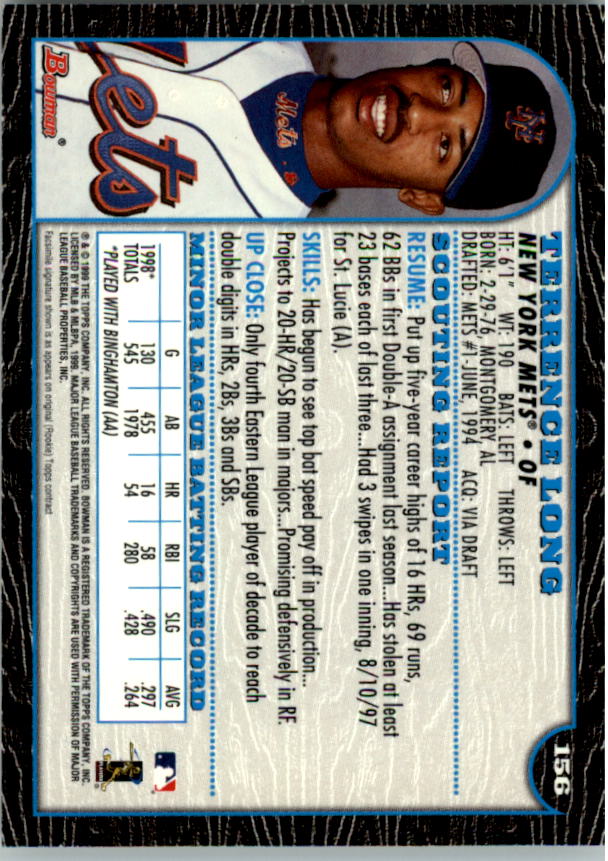 1999 Bowman Baseball Card Pick (Base) 1-253 - Bild 313 von 499