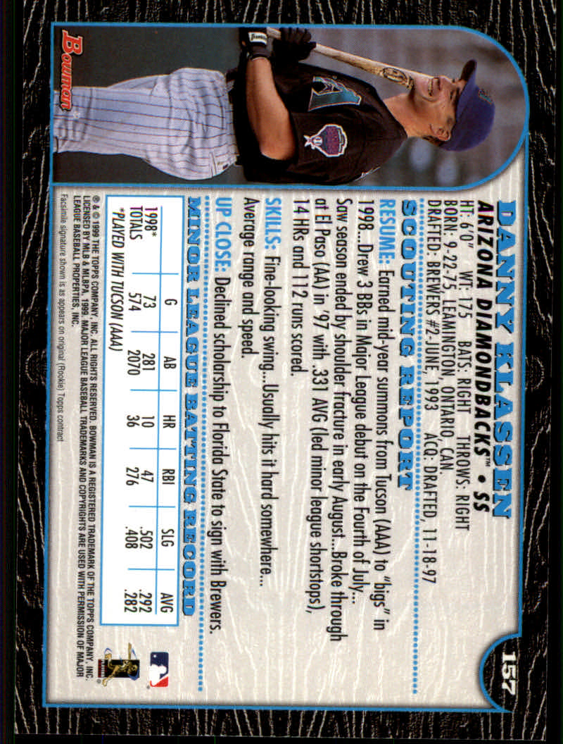 1999 Bowman Baseball "Main Set" Base Cards #1 to #220 - Picture 301 of 425
