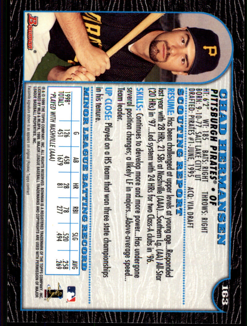 1999 Bowman Baseball "Main Set" Base Cards #1 to #220 - Picture 313 of 425