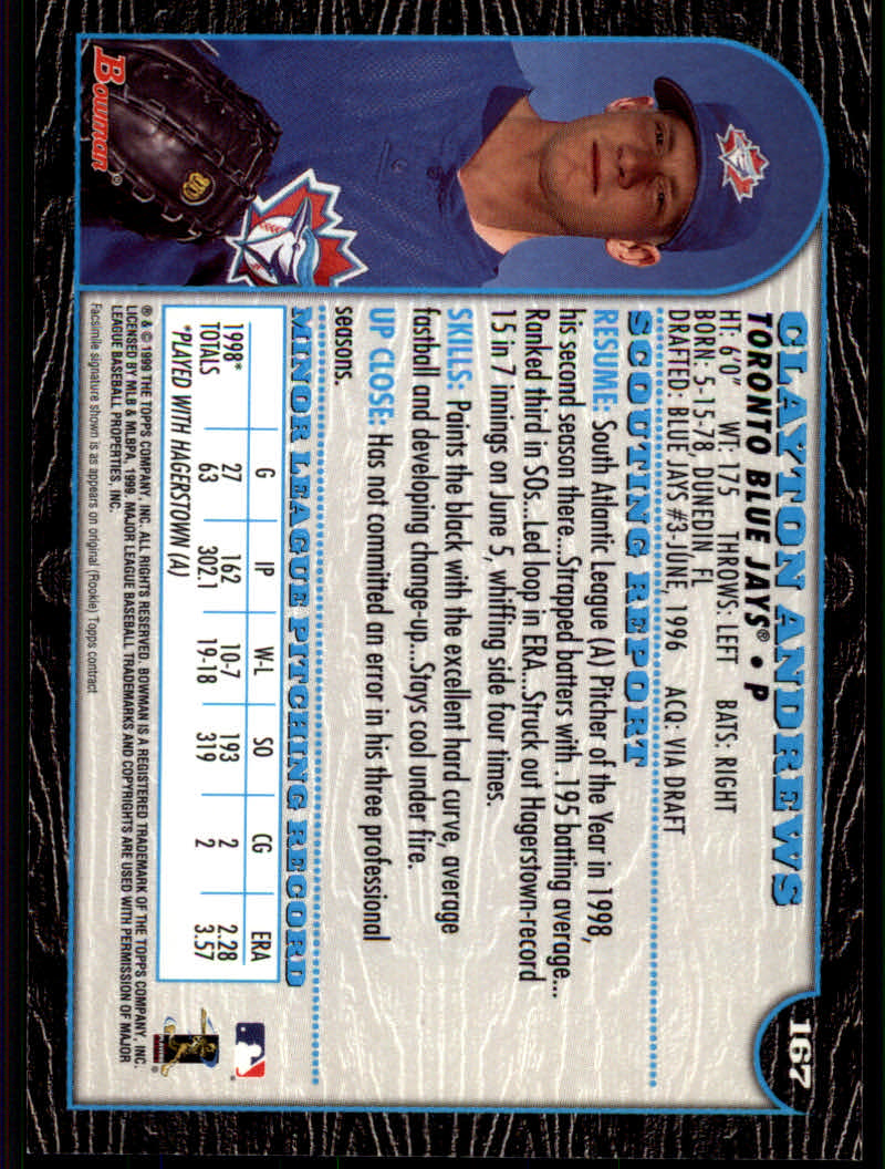 1999 Bowman Baseball "Main Set" Base Cards #1 to #220 - Picture 321 of 425