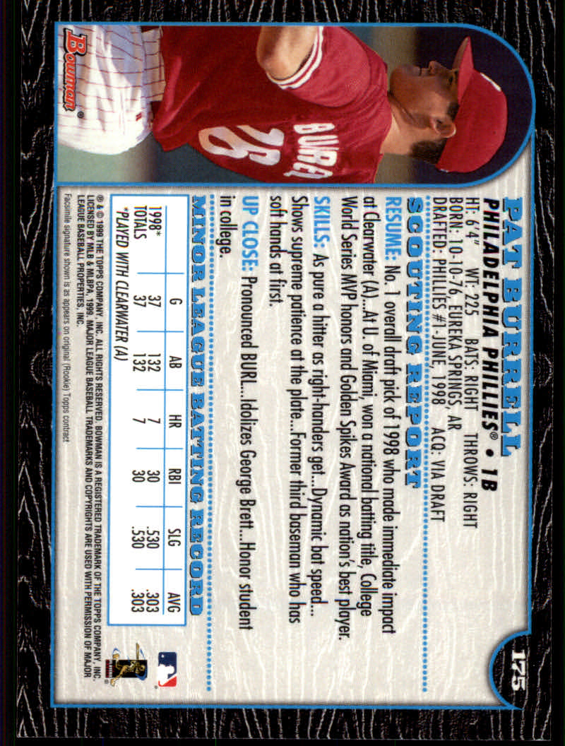 1999 Bowman Baseball "Main Set" Base Cards #1 to #220 - Picture 337 of 425