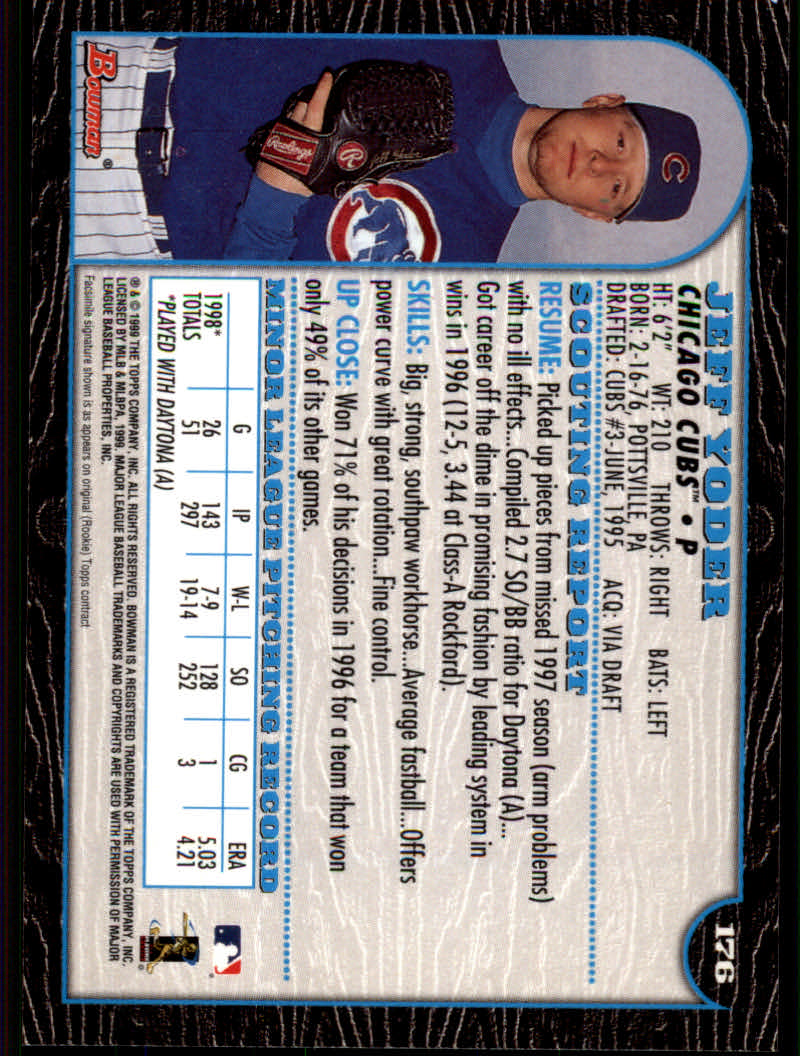 1999 Bowman Baseball "Main Set" Base Cards #1 to #220 - Picture 339 of 425