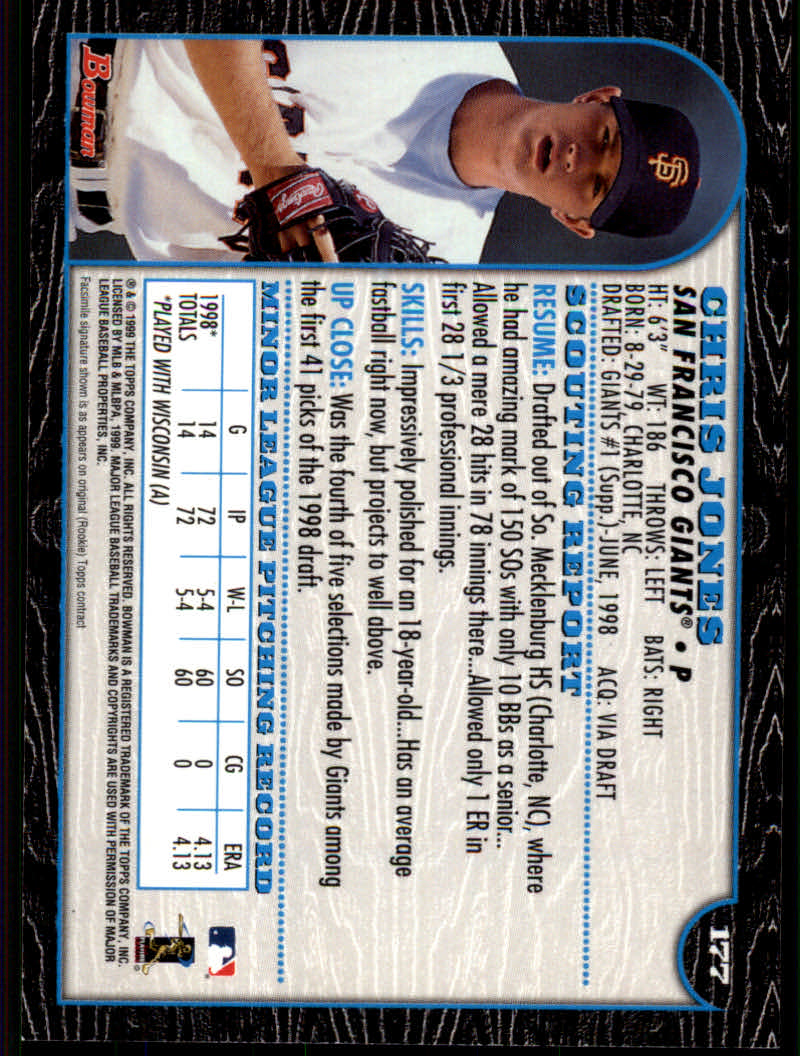 1999 Bowman Baseball "Main Set" Base Cards #1 to #220 - Picture 341 of 425