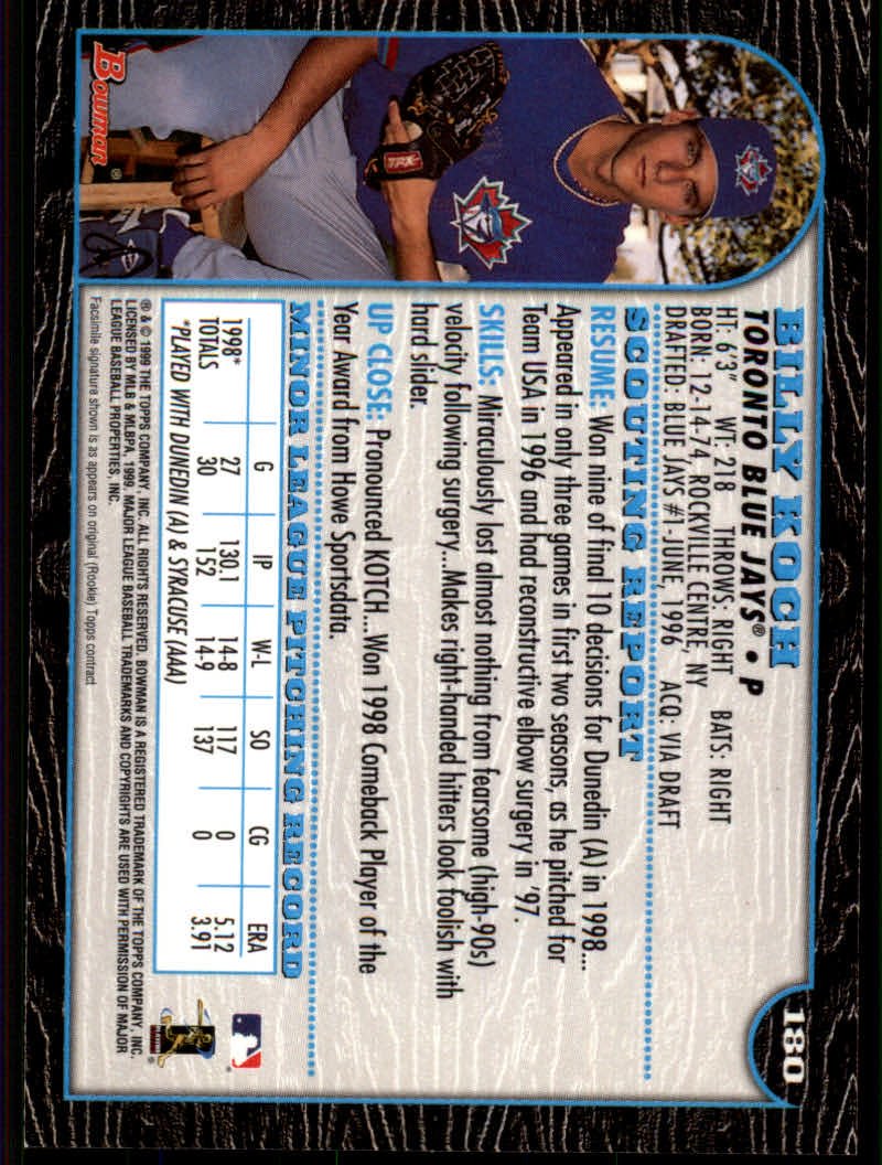 1999 Bowman Baseball "Main Set" Base Cards #1 to #220 - Picture 347 of 425