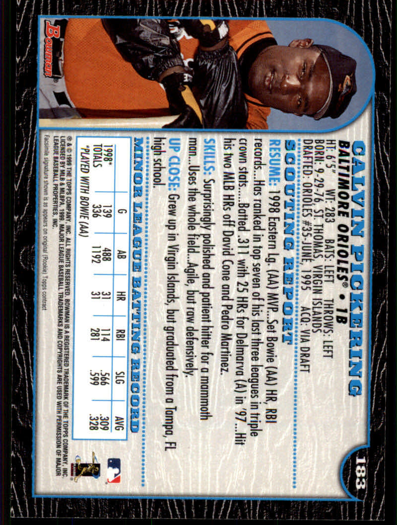 1999 Bowman Baseball "Main Set" Base Cards #1 to #220 - Picture 353 of 425