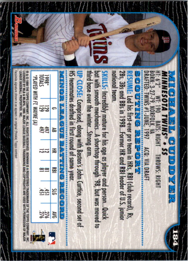1999 Bowman Baseball Card Pick (Base) 1-253 - Bild 367 von 499