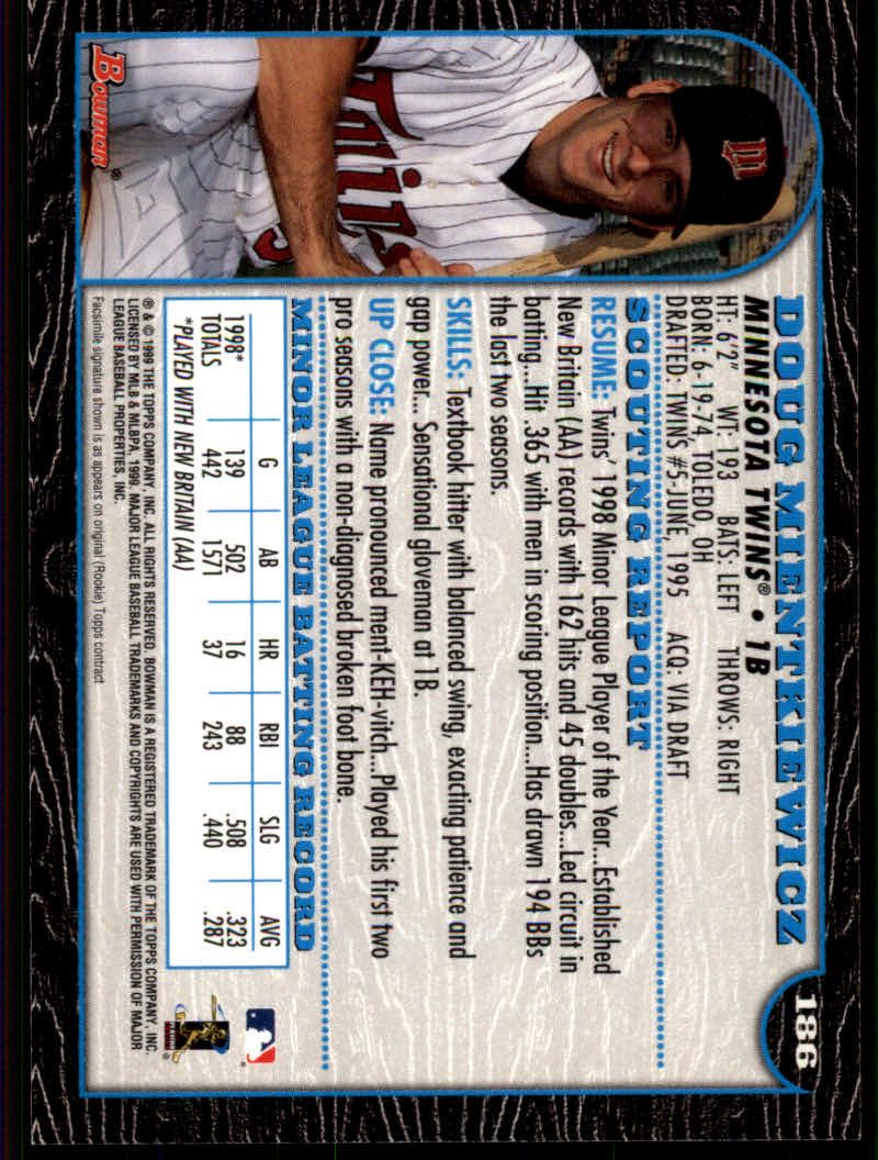 1999 Bowman Baseball "Main Set" Base Cards #1 to #220 - Picture 359 of 425