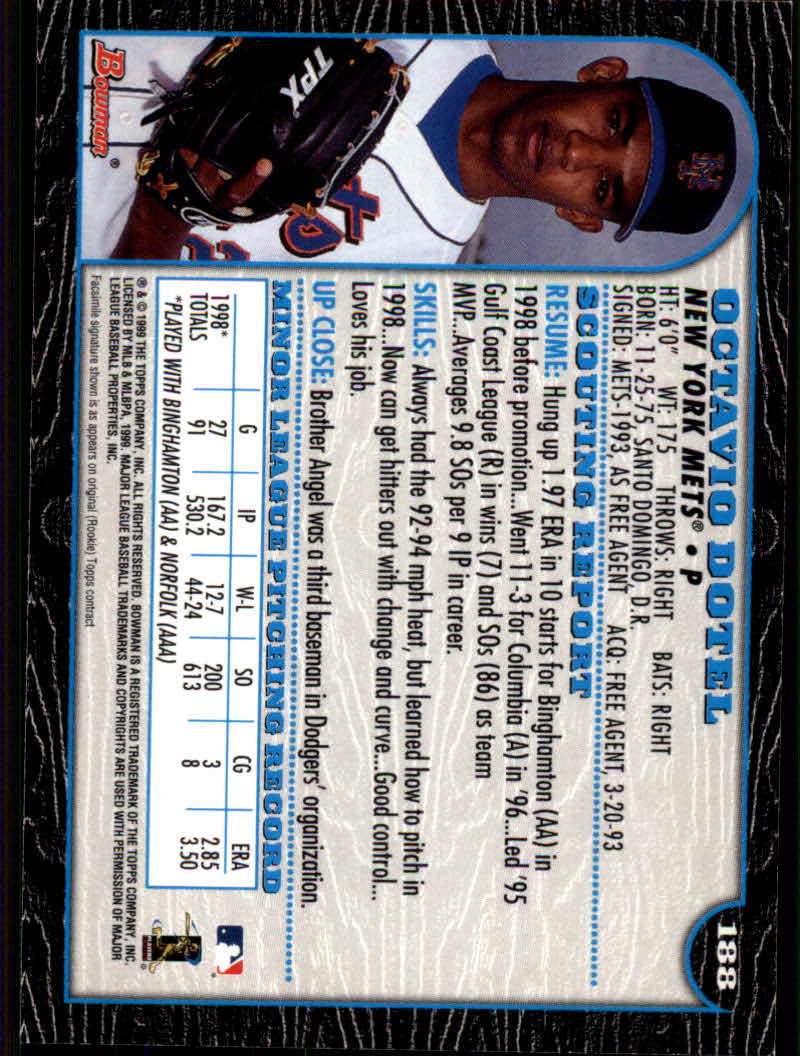 1999 Bowman Baseball "Main Set" Base Cards #1 to #220 - Picture 363 of 425