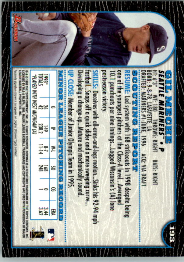 1999 Bowman Baseball Card Pick (Base) 1-253 - Bild 383 von 499