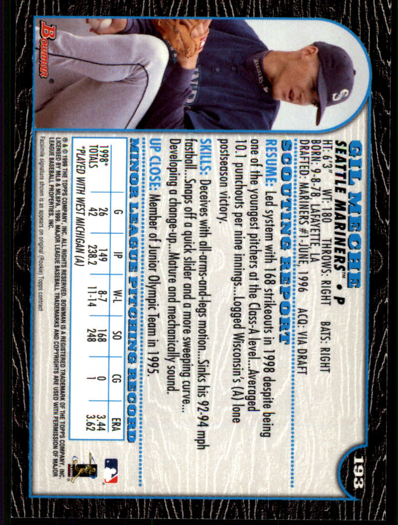1999 Bowman Baseball "Main Set" Base Cards #1 to #220 - Picture 373 of 425