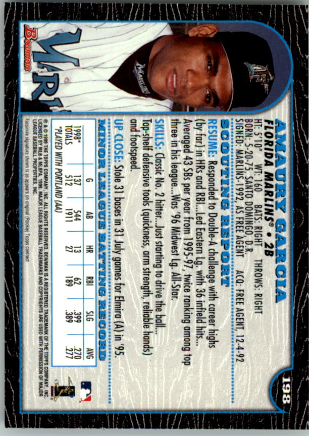 1999 Bowman Baseball Card Pick (Base) 1-253 - Bild 393 von 499