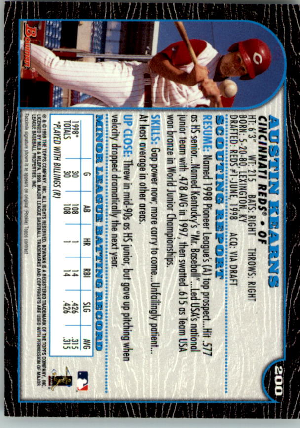 1999 Bowman Baseball Card Pick (Base) 1-253 - Bild 397 von 499
