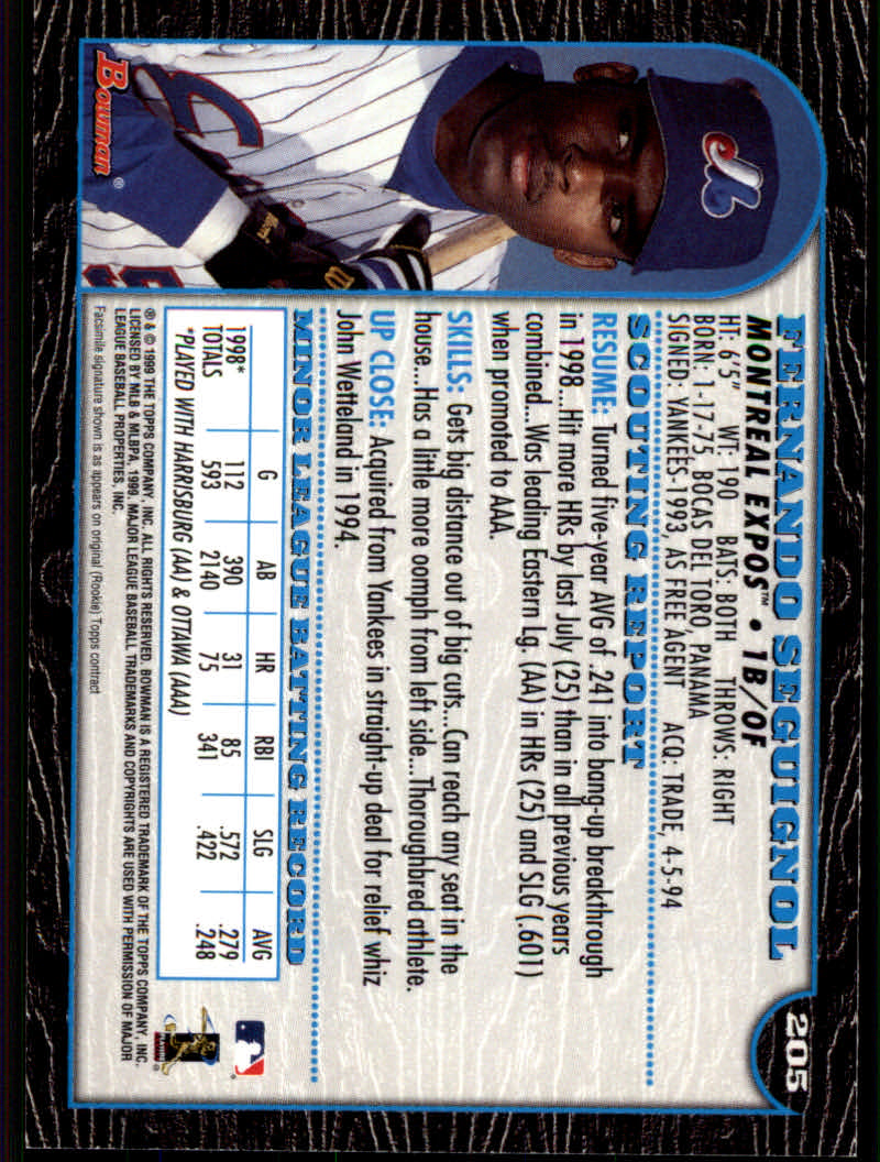 1999 Bowman Baseball "Main Set" Base Cards #1 to #220 - Picture 395 of 425