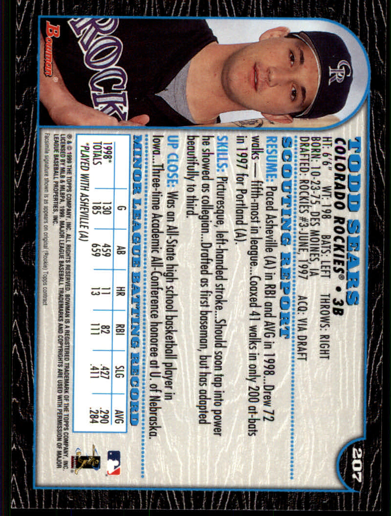 1999 Bowman Baseball "Main Set" Base Cards #1 to #220 - Picture 399 of 425