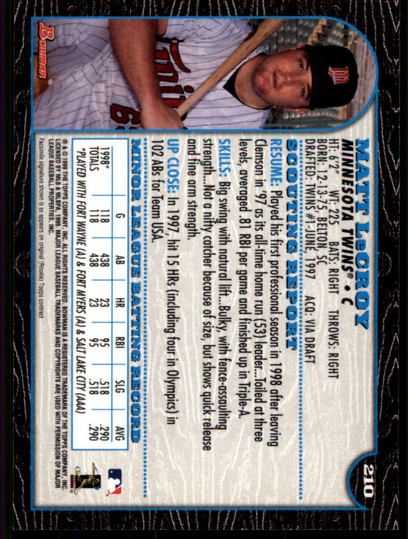 1999 Bowman Baseball "Main Set" Base Cards #1 to #220 - Picture 405 of 425