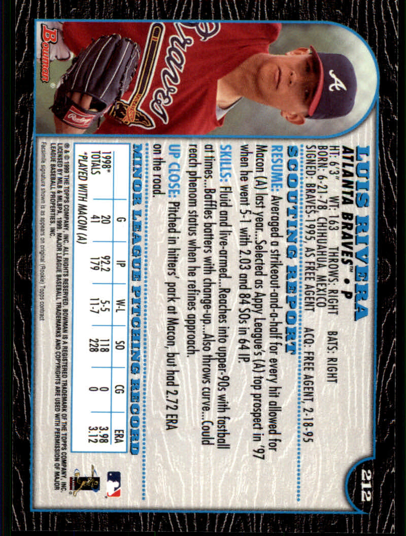 1999 Bowman Baseball "Main Set" Base Cards #1 to #220 - Picture 409 of 425