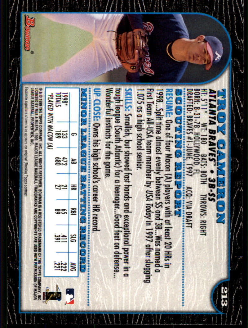 1999 Bowman Baseball "Main Set" Base Cards #1 to #220 - Picture 411 of 425