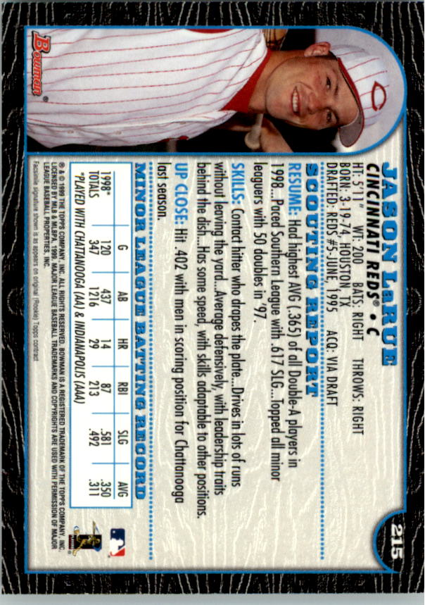 1999 Bowman Baseball Card Pick (Base) 1-253 - Bild 425 von 499