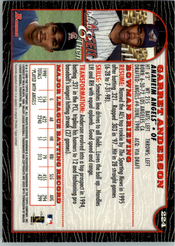 1999 Bowman Baseball Card Pick (Base) 1-253 - Bild 441 von 499