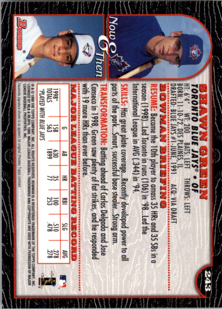 1999 Bowman Baseball Card Pick (Base) 1-253 - Bild 479 von 499