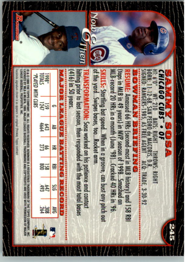 1999 Bowman Baseball Card Pick (Base) 1-253 - Bild 483 von 499
