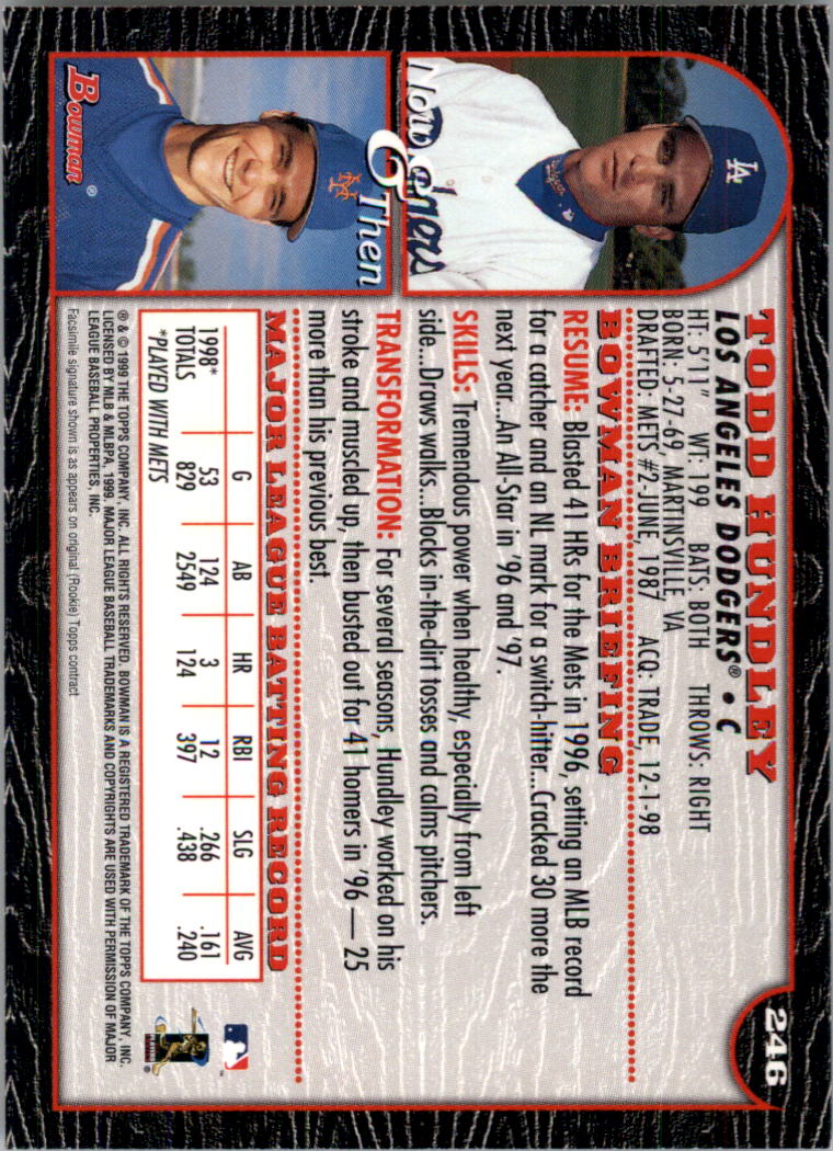 1999 Bowman Baseball Card Pick (Base) 1-253 - Bild 485 von 499