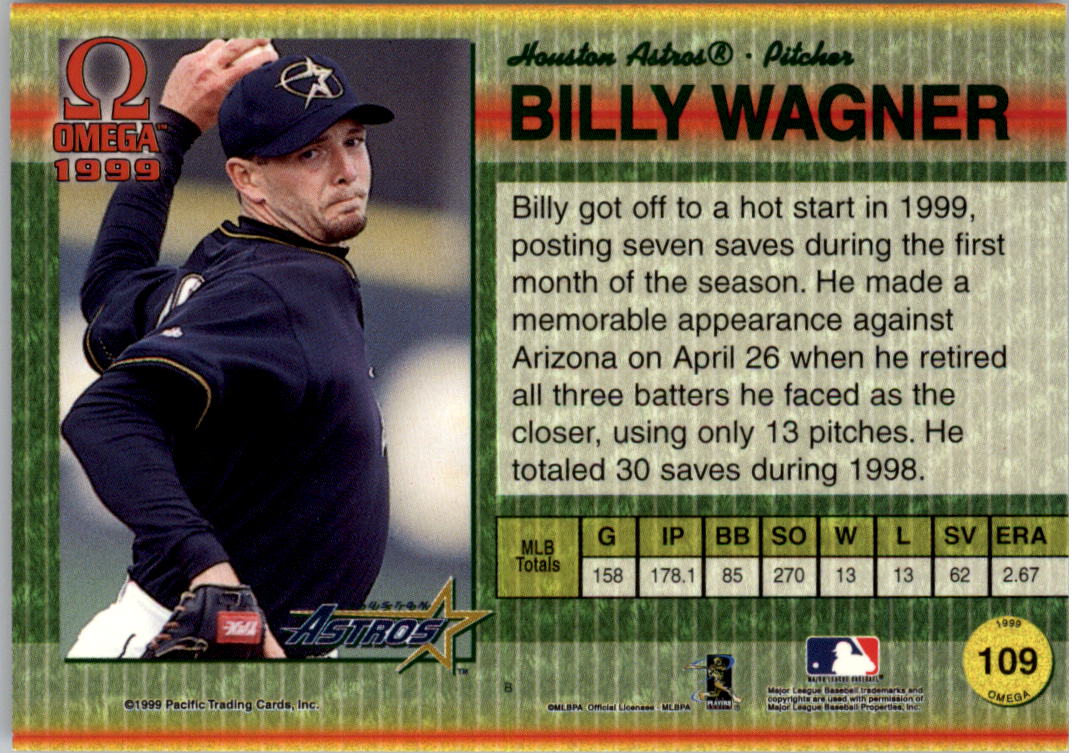 1999 Pacific Omega Copper #109 Billy Wagner back image