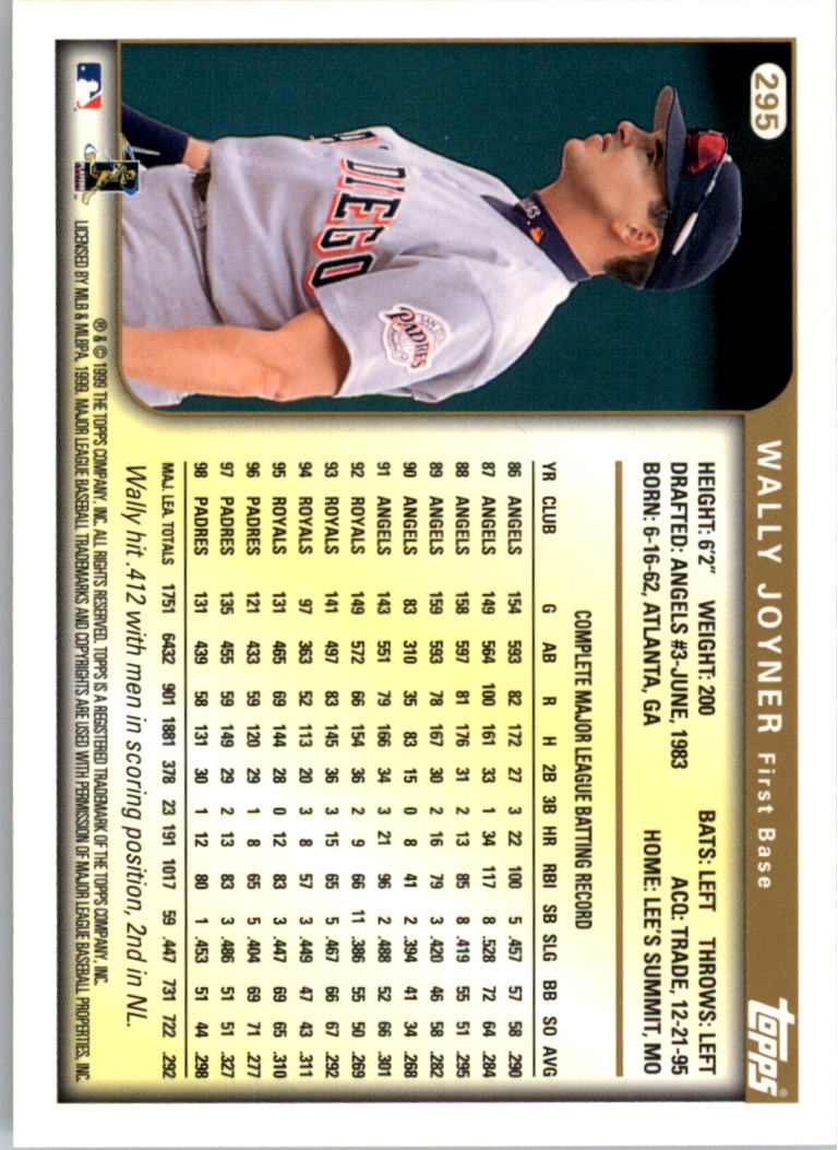 1999 Topps Baseball Card Pick (Base) 275-463 - Picture 39 of 355