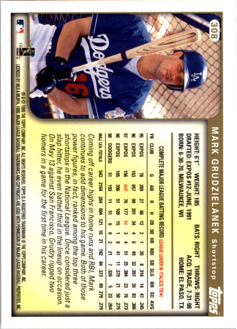 1999 Topps Baseball Card Pick (Base) 275-463 - Picture 65 of 355