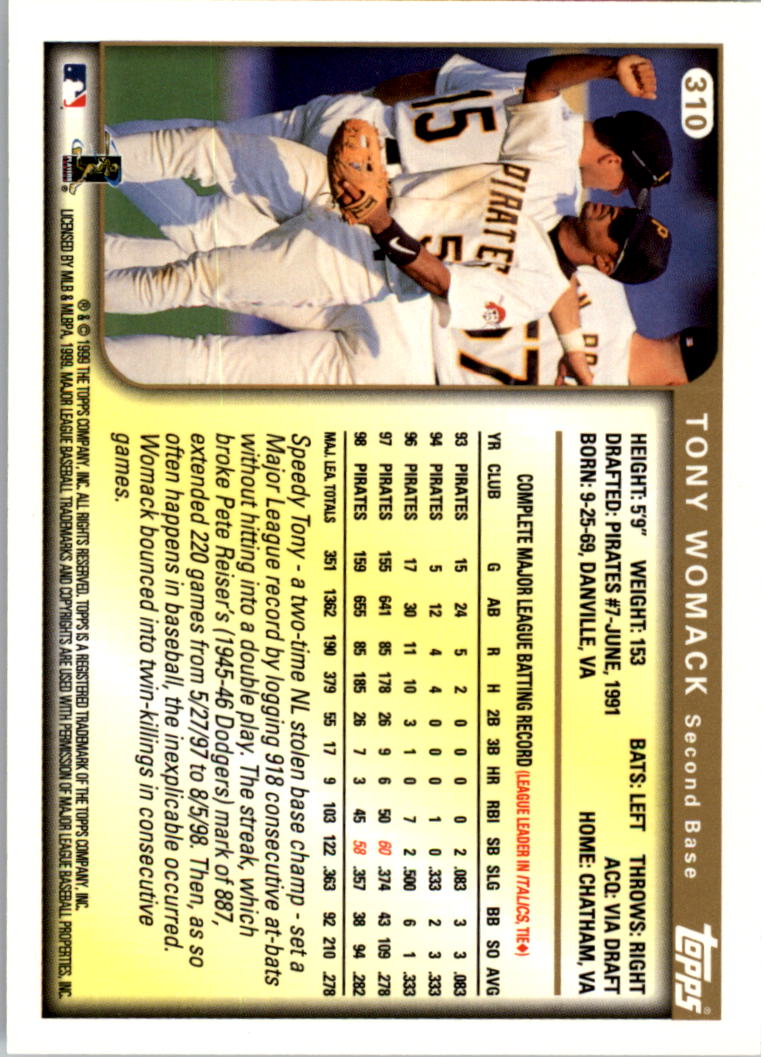 1999 Topps Baseball Card Pick (Base) 275-463 - Picture 69 of 355