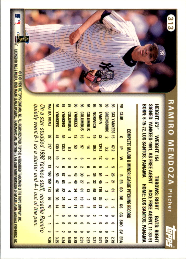 1999 Topps Baseball Card Pick (Base) 275-463 - Picture 75 of 355