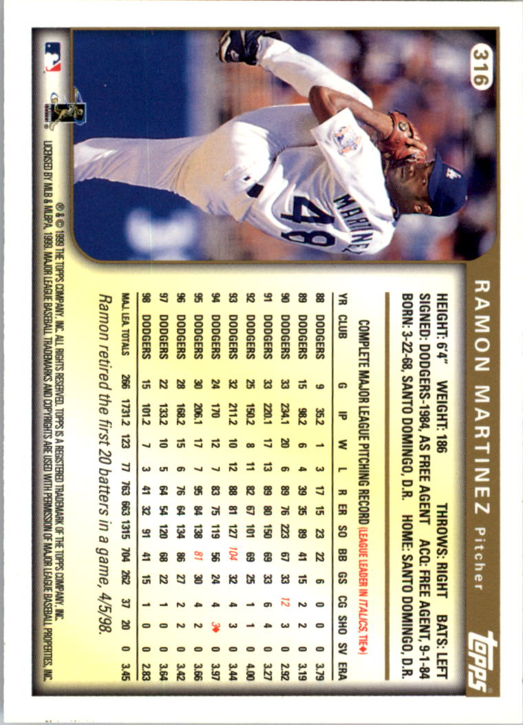 1999 Topps Baseball Card Pick (Base) 275-463 - Picture 81 of 355