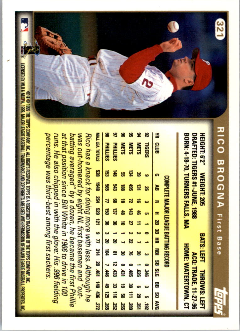 1999 Topps Baseball Card Pick (Base) 275-463 - Picture 91 of 355