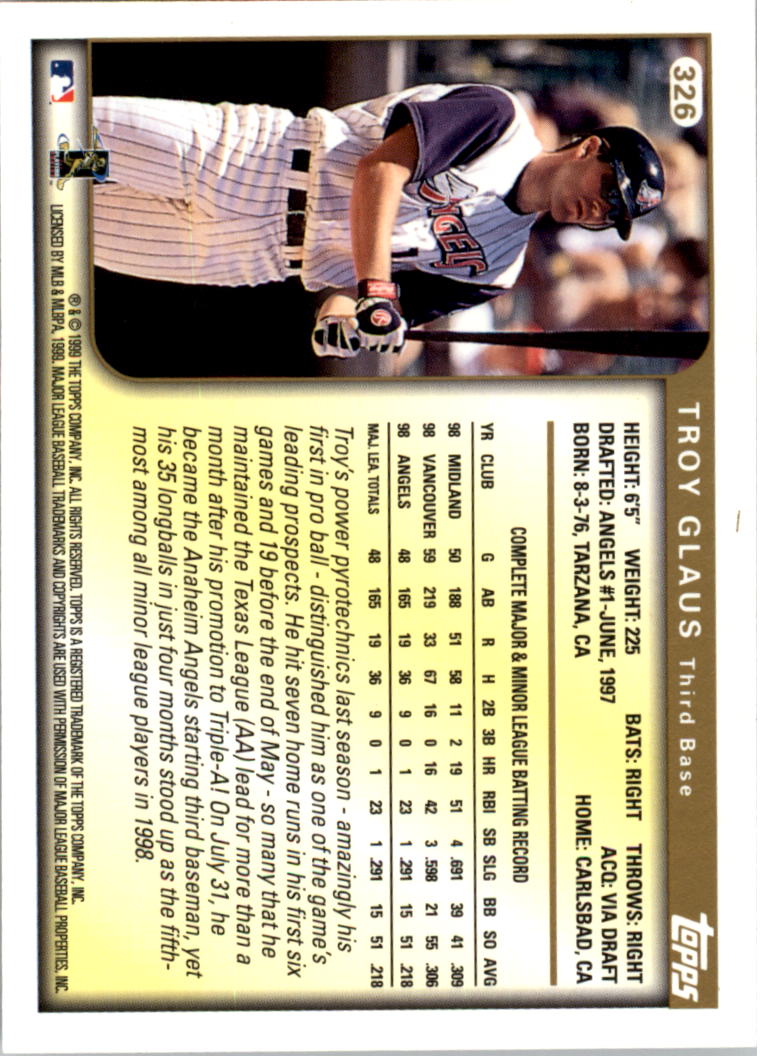 1999 Topps Baseball Card Pick (Base) 275-463 - Picture 101 of 355