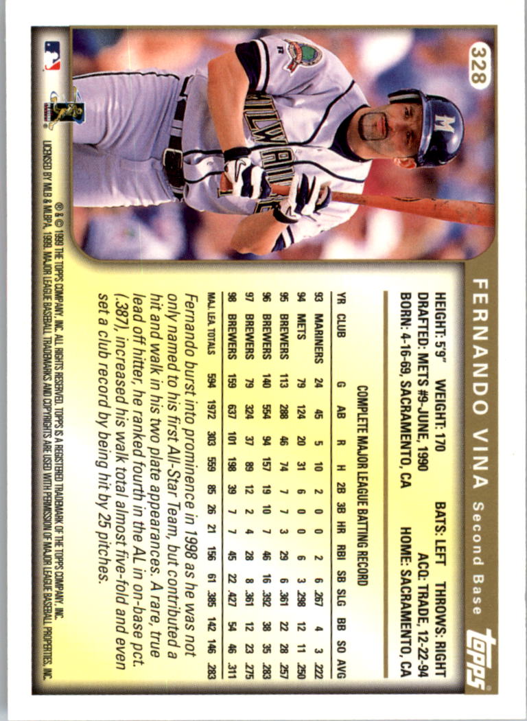 1999 Topps Baseball Card Pick (Base) 275-463 - Picture 105 of 355