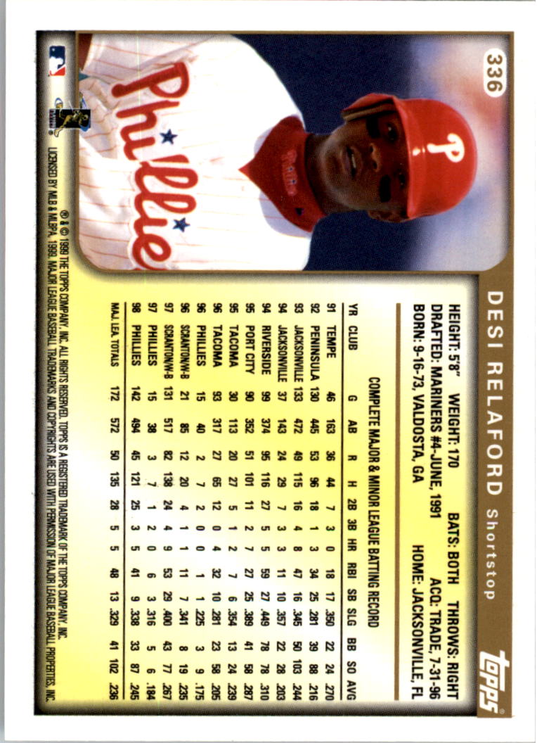 1999 Topps Baseball Card Pick (Base) 275-463 - Picture 119 of 355