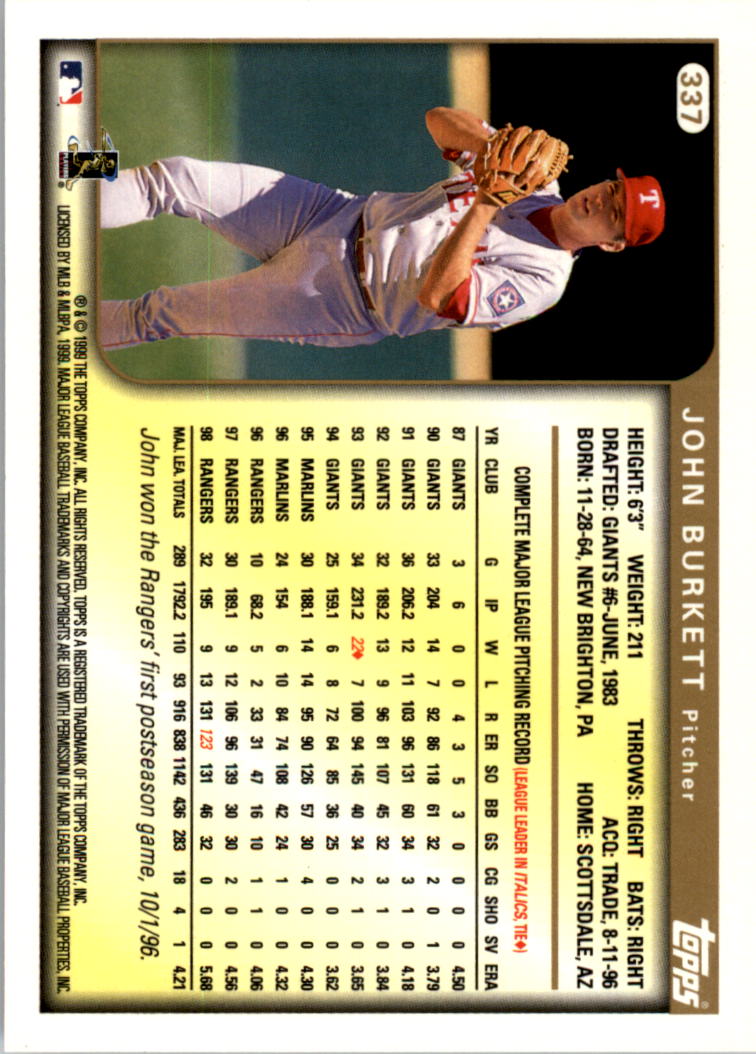 1999 Topps Baseball Card Pick (Base) 275-463 - Picture 121 of 355