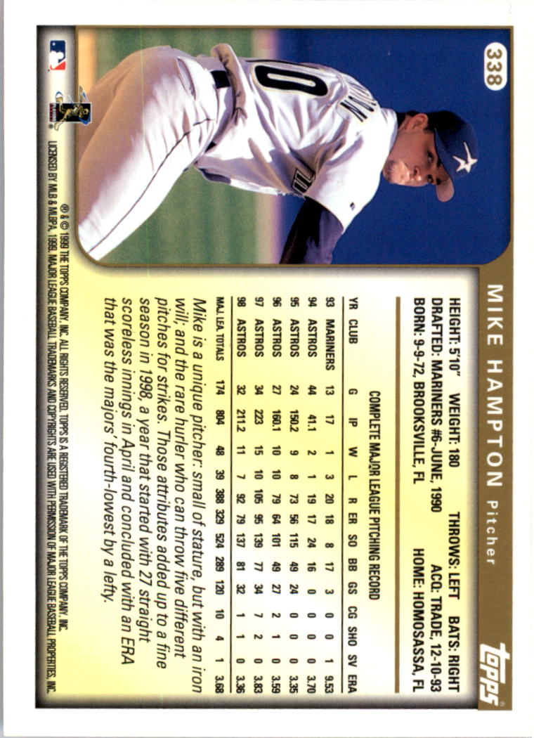 1999 Topps Baseball Card Pick (Base) 275-463 - Picture 123 of 355