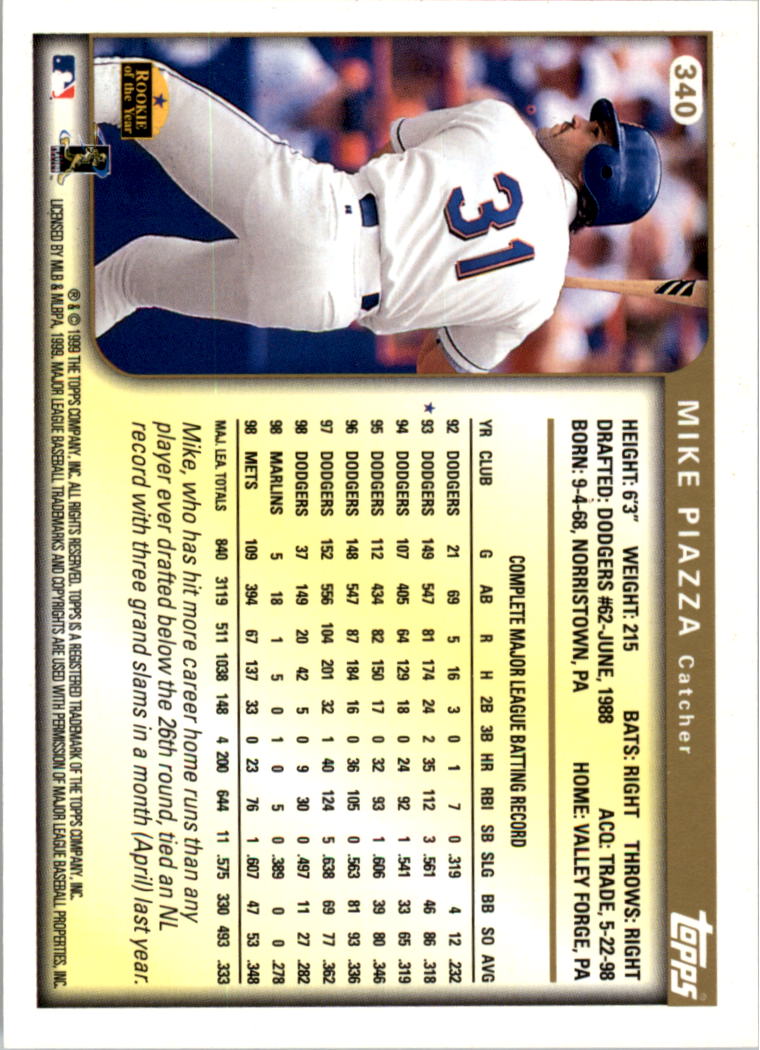 1999 Topps Baseball Card Pick (Base) 275-463 - Picture 127 of 355