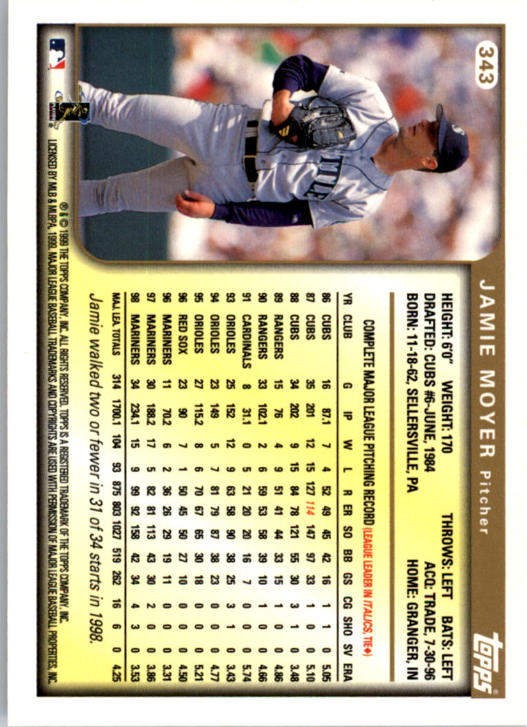 1999 Topps Baseball Card Pick (Base) 275-463 - Picture 133 of 355