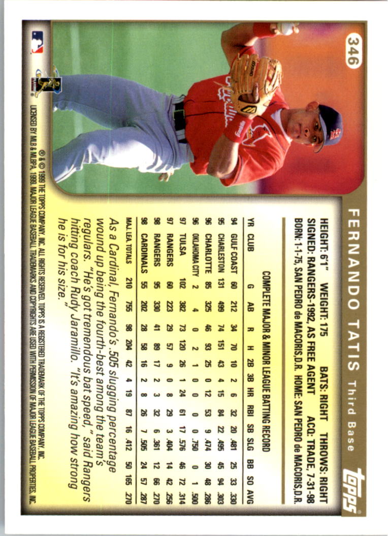 1999 Topps Baseball Card Pick (Base) 275-463 - Picture 137 of 355