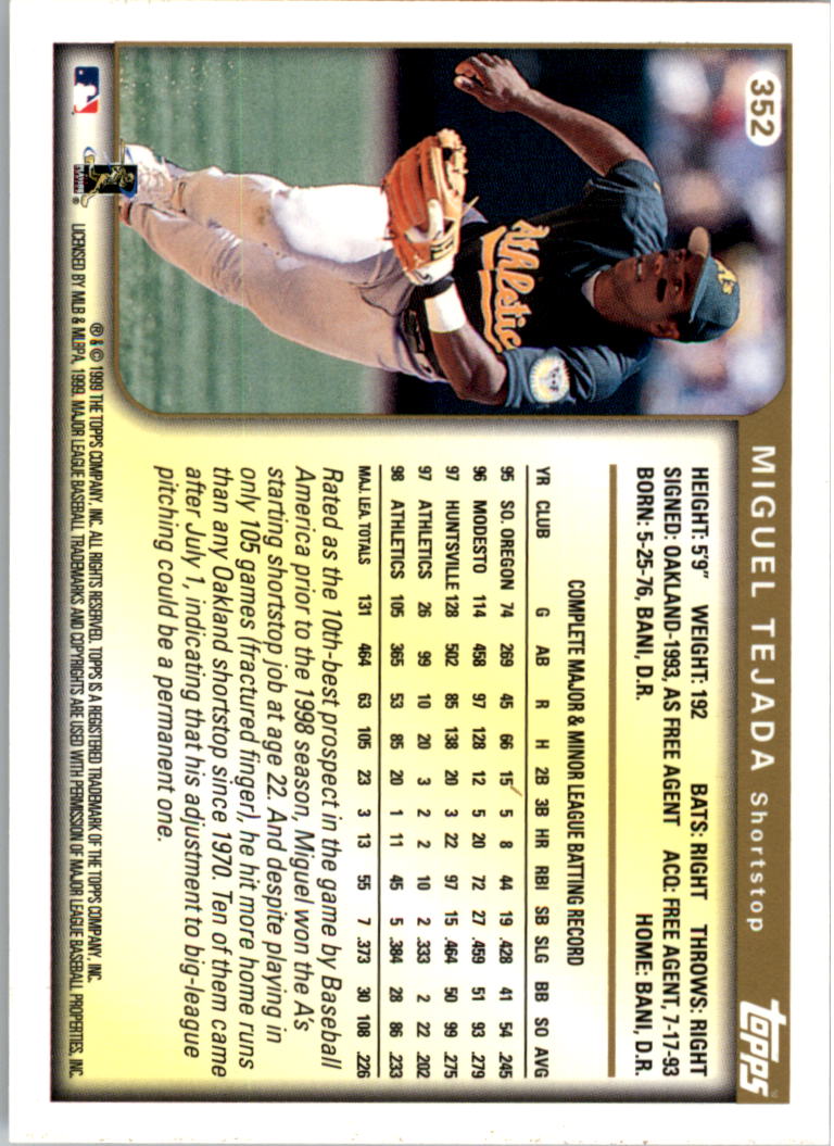1999 Topps Baseball Card Pick (Base) 275-463 - Picture 149 of 355