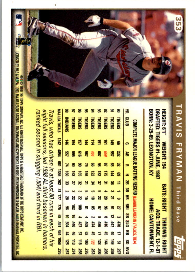 1999 Topps Baseball Card Pick (Base) 275-463 - Picture 151 of 355