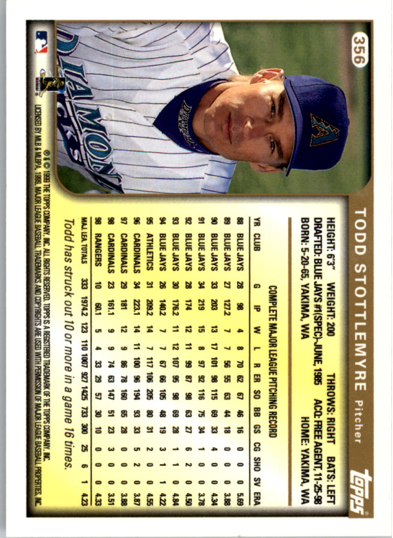 1999 Topps Baseball Card Pick (Base) 275-463 - Picture 155 of 355