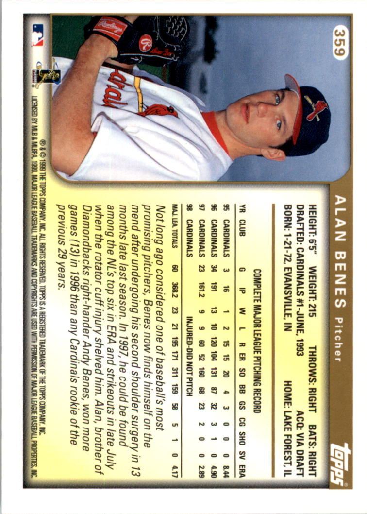 1999 Topps Baseball Card Pick (Base) 275-463 - Picture 161 of 355
